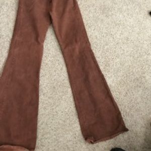 brown stretch denim jeans